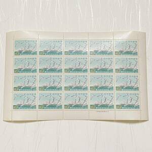 未使用　記念切手シート　第25回海の日記念　かもめ　船　1965年