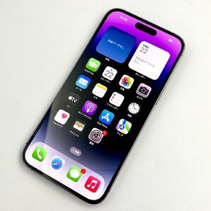 【中古/ジャンク】SIMフリー au iPhone14 Pro Max 128GB ディープパープル 判定〇【送料無料/名古屋大須店】の画像1