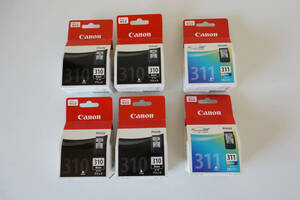 CANON BC-310 BC-311 6 piece set original ink unused expiration of a term 