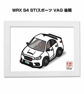 MKJP イラストA5フレーム付 WRX S4 STIスポーツ VAG 後期 送料無料