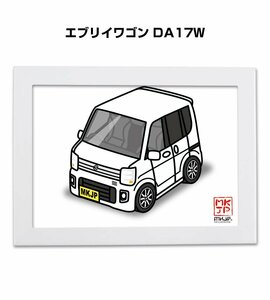 MKJP イラストA5フレーム付 エブリイワゴン DA17W 送料無料