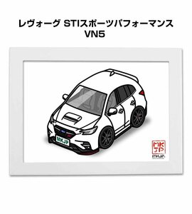 MKJP イラストA5フレーム付 レヴォーグ STIスポーツパフォーマンス VN5 送料無料