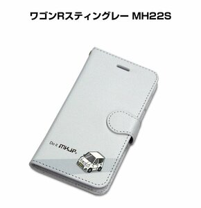 MKJP iPhoneケース 手帳型 スマホケース ワゴンRスティングレー MH22S 送料無料