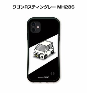 MKJP iPhoneケース グリップケース 耐衝撃 車好き プレゼント 車 ワゴンRスティングレー MH23S 送料無料