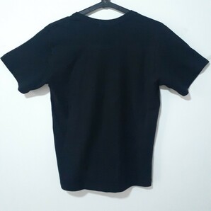 新品 未使用 Lサイズ MAISON KITSUNE メゾンキツネ 刺繍ロゴ フォックス Tシャツ ダブルTシャツ ブラック の画像3