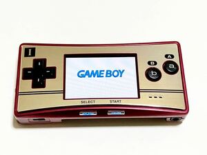 【RD-9】状態良☆動作品☆Nintendo 任天堂 GAMEBOYmicro ゲームボーイミクロ OXY-001 ハッピーマリオ20th記念モデル ファミコンVer./送230