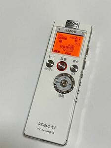 【RA-26】動作品☆SANYO サンヨー ICレコーダー ICR-PS502RM ホワイト Xacti PCM/MP3 ボイスレコーダー 本体のみ/ネコポス230円