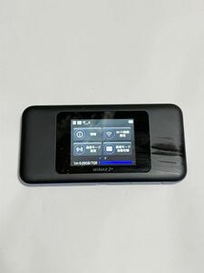 【RA-34】通電 OK☆KDDI au ポケットWi-Fi WiMAX2+ Speed WiFi NEXT W06 ブラック×ブルー 本体のみ/ネコポス230円