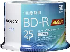  Sony Blue-ray disk BD-R 25GB (1 sheets per digital broadcasting approximately 3 hour ) 1 times video recording for 50 sheets entering 6 speed dubbing correspondence case less 