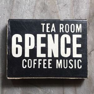 長期保管品 当時 マッチ箱 喫茶 TEA ROOM 6PENCE 久留米 福岡 検索 ご当地 ローカル レトロ 昭和 珈琲 ジャズ喫茶