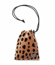 WACKOMARIA LEOPARD VELOUR DRAWSTRING BAG 巾着 ショルダーバッグ ワコマリア SHOULDER PORCH_画像1