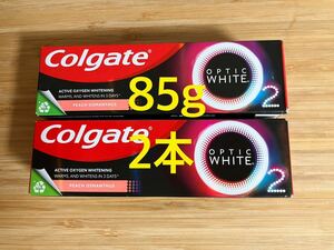 ＊新品＊2個セット＊コルゲート歯磨き粉 Colgate オプティックホワイトO2 85g ピーチキンモクセイ