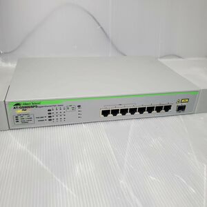 @T0056 AlliedTelesis AT-GS900/8PS Gigabit Ethernet PoE+ Switch RJ45 4ポートPoE対応 ギガビットイーサPoE+スイッチ