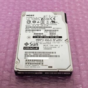 @T0834【セクタチェックOK・良品】Sun Oracle HGST SAS 2.5inch HDD 1.2TB 10k 6Gb/s MODEL:HUC101212CSS600 OraclePN:7070656 P/N:0B28476