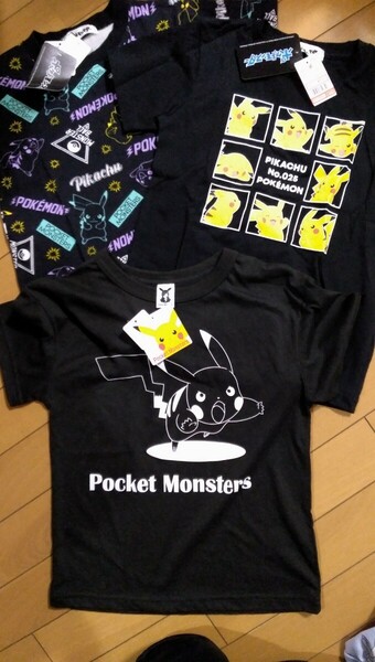 送料無料 3枚セット ポケモン 半袖Tシャツ 130cm