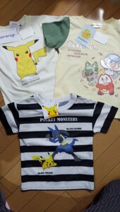 送料無料 3枚セット ポケモン 半袖Tシャツ 100cm