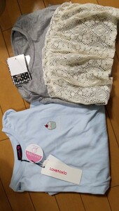 送料無料 2点セット 半袖Tシャツ 長袖Tシャツ 140cm 綿100％