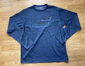 [ including carriage ]BABOLAT Babolat men's long sleeve T shirt L navy BUP3553