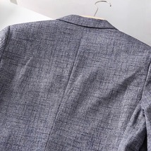 H1005-2XL■グレー/大人気 メンズ ブレザー テーラードジャケット 綿混 春夏 通勤 高品質 カジュアル ビジネス アウター ファッション_画像9