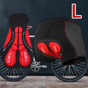 サイクリング インナーパンツ 自転車 メンズ ウェア パッド バイク L 新品 ブラック レッド アンダーウェア スポーツウェア