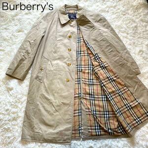 【Burberry's】バーバリーズ　ステンカラーコート ベージュ ノバチェック M相当