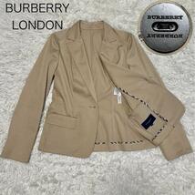 【バーバリーロンドン】BURBERRY LONDON　テーラードジャケット ベージュ ノバチェック メタル 40　L　三陽商会_画像1