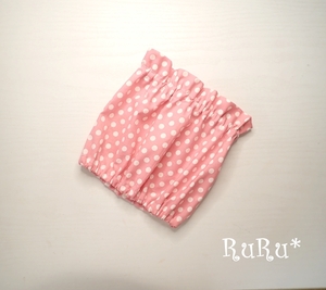 * small -27* dog for snood ( cotton 100%) free size ( rubber adjustment possibility ) polka dot 