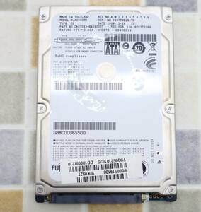 ∠ 500GB｜2.5インチ HDD SATA 内臓ハードディスク ｜Fujitsu 富士通 MJA2500BH ｜フォーマット済み ■O1197