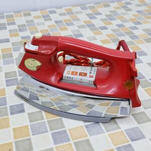 * Showa Retro l iron lNational National NI-630SF steam l red Vintage Showa era consumer electronics #O4083