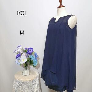 KOI 極上美品　ドレス　ワンピース　パーティー　紺色系　Мサイズ