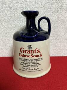 JP1202＊古酒 未開栓品 Grant's Deluxe Scotch グランツ デラックス スコッチウイスキー 古酒 未開栓 陶器ボトル 特級＊