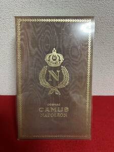 JP1228＊古酒 未開栓品 CAMUS NAPOLEON ブック 金枠 替え栓 箱付＊