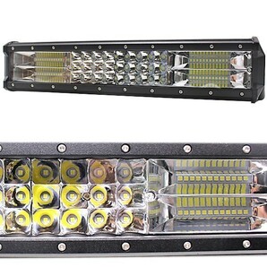 1円~ LED ワークライト ホワイト 12V 24V 作業灯 216w 38cm ライトバー 15インチ 投光器 ジムニー 汎用 フォグランプ 防水 2aの画像4