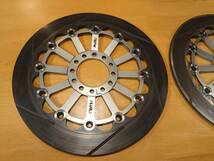 ヤマハ用 298mm plus-μ プラスミュー 鋳鉄スリット ディスク レーサーTZ250 FZR400RR 3TJ XJR R FZ 4YR TRX850TDM TZR125サンスター_画像2