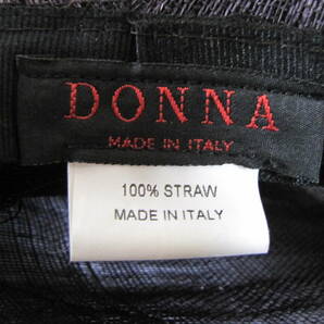 DONNA★MADE IN ITALY 帽子 ハット 黒の画像4
