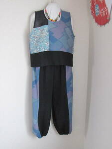  kimono remake * patchwork the best (3) tops &... pants waist total rubber one sheets tailoring reverse side none 