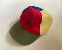 ラルフローレン × BEAMS別注 マルチカラー キャップ ポニー NAVY コラボ Wネーム RUGBY 赤 青 黄色 クレイジーカラー CAP 帽子_画像1