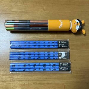 新品 廃盤 Pentel ぺんてる 鉛筆 えんぴつ 色鉛筆 まとめて セット HB 読売ジャイアンツ ジャビット 昭和レトロ