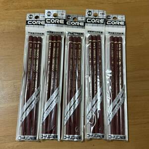 新品 廃盤 COLLEN コーリン 4B 硬筆書写用 Core コアー No.5050 鉛筆 えんぴつ 15本セット 昭和レトロ
