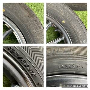 夏用 185/60R15 84H GOODYEAR 2022年製 バリ山4本セット 15x5.5J ET 50 PCD 4Hx100 ヴィッツ フィット等の画像10