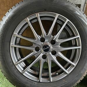 美品 205/60R16 92Q BRIDGESTONE BLIZZAK VRX2 スタッドレス バリ山4本セット 15x6.5J ET 48 PCD 114.3 ノアヴィクシー90系等の画像2