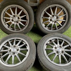 夏用 185/60R15 84H GOODYEAR 2022年製 バリ山4本セット 15x5.5J ET 50 PCD 4Hx100 ヴィッツ フィット等の画像1