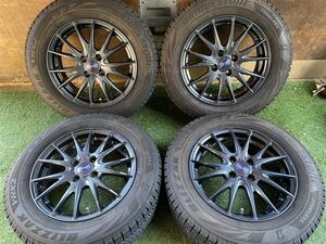 185/65R15 88Q BRIDGESTONE BLIZZAK VRX2 スタッドレス 2021年製　バリ山4本セット　15x5.5J ET 42 PCD 4Hx100 ハブ系やく73mm