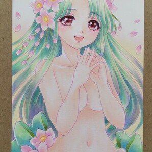 手描きイラスト★オリジナル★さくらさくら★A6サイズの画像3