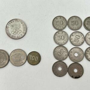 W0604-15 1783【1円スタート】 日本硬貨 1850円分 1964年 東京五輪 1000円 / 昭和51年 御在位五十年 100円 / 昭和30年 50円 など 銀貨の画像1