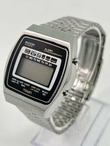 S0603-560 1662【1円スタート】 腕時計　リコー タウン　RICOH TOWN　ALARM CHRONOGRAPH　デジタル　クォーツ　メンズ