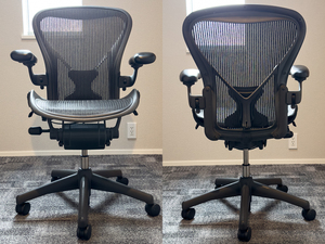 【機能不具合なし・ジャンク扱い】ハーマンミラー Herman Miller アーロンチェア Aeron Chair Bサイズ ポスチャーフィット フル装備