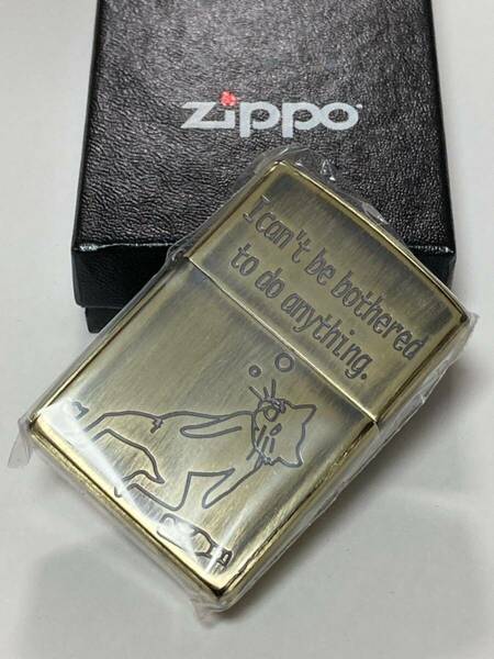 猫 アンティーク ゴールド ZIPPO