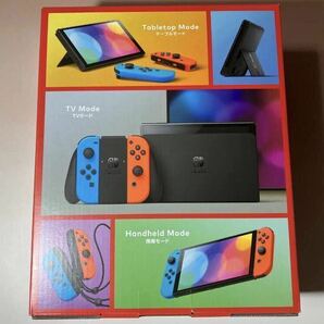 【新品未開封】任天堂 Nintendo Switch(有機ELモデル) ニンテンドースイッチ Joy-Con(L)/(R) ネオンブルー ネオンレッド 本体 新型の画像2