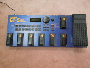 BOSS GT-5 GUITAR EFFECTS PROCESSOR ★中古 動作確認 ボス マルチエフェクター